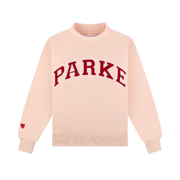 PARKE Women's Pink Mockneck Sweatshirt - Picture 2 of 3